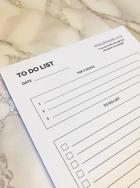 To Do List Planner Notepad