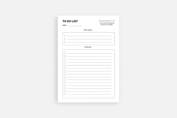 To Do List Planner Notepad