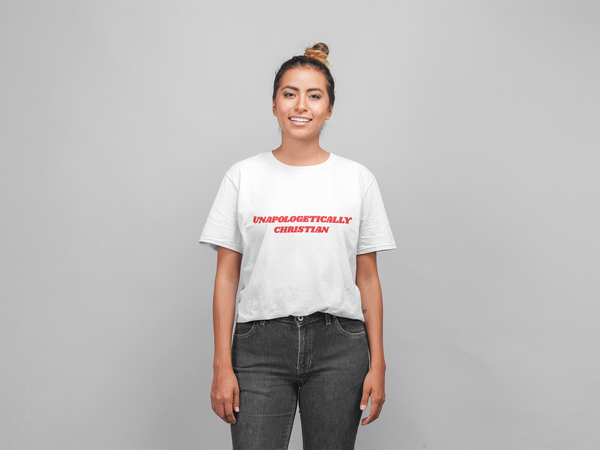 'Unapologetically Christian' White Unisex Organic Cotton T-Shirt