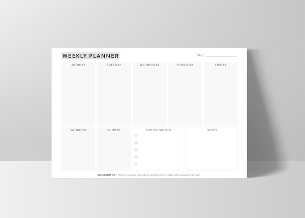 Weekly Planner Notepad