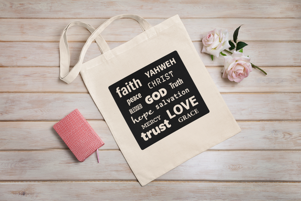 'Words of God' Cotton Tote Bag