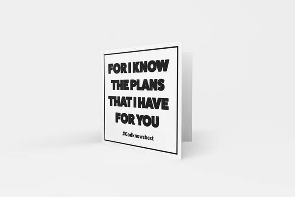 'For I Know The Plans That I Have For You' Greeting Card