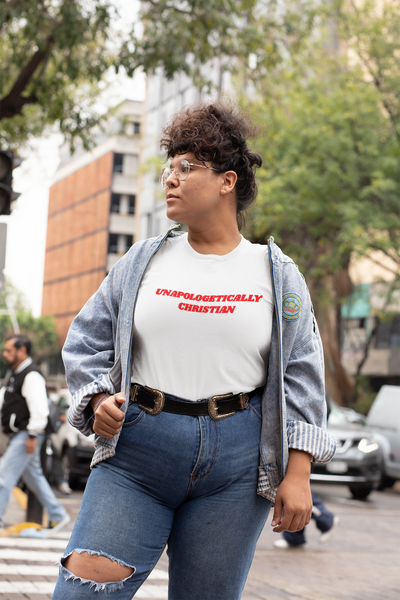 'Unapologetically Christian' White Unisex Organic Cotton T-Shirt