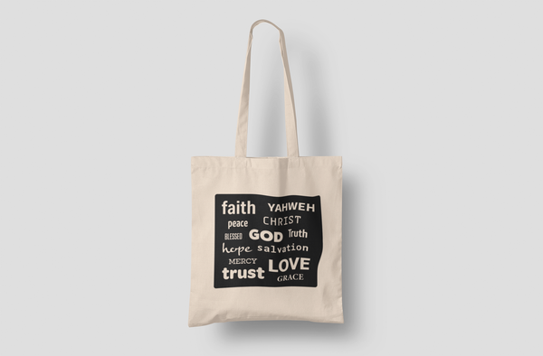 'Words of God' Cotton Tote Bag
