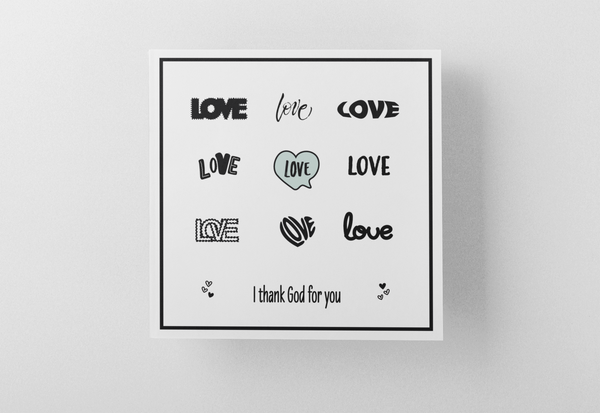 'Love' Greeting Card