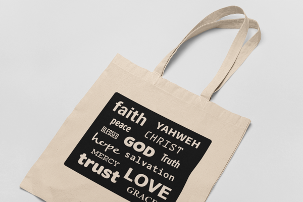 'Words of God' Cotton Tote Bag