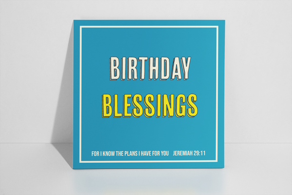 'Birthday Blessings' Greeting Card