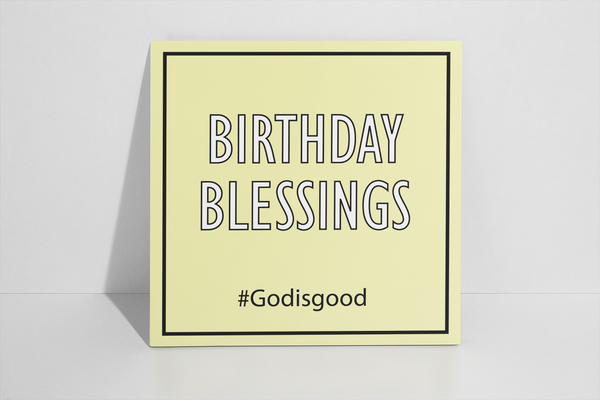 'Birthday Blessings' Greeting Card