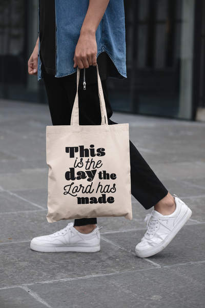 'This Is The Day The Lord Has Made'  Cotton Tote Bag