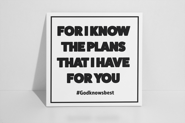 'For I Know The Plans That I Have For You' Greeting Card